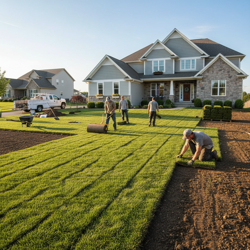 Sod installation